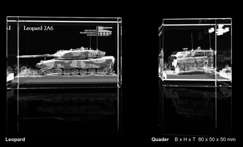 GLAS Quader 80x50x50 Leopard 2A6 