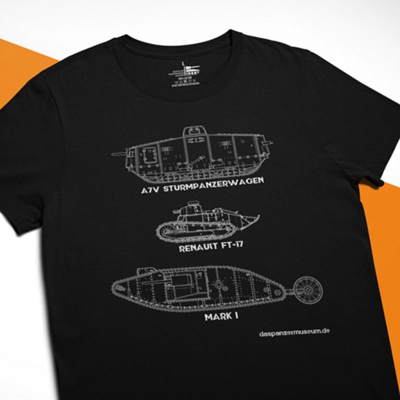T-Shirt "WWI" schwarz, Unisex 4XL