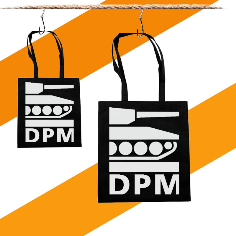 Einkaufstasche, schwarz mit DPM Logo 